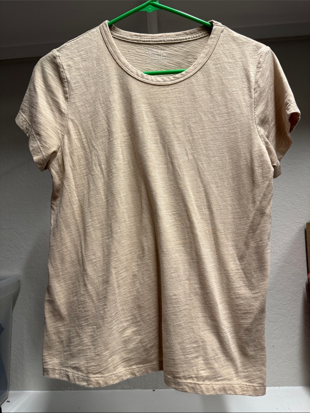 Medium Time and Tru Neutral Tan Short Sleeve Tee